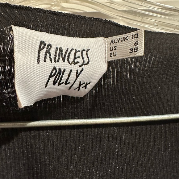 Princess Polly Black Long Sleeve Mini Dress size 6 - Picture 3 of 3